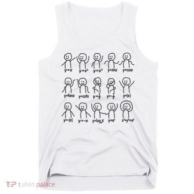 Funny Algebra Dance Graph Figures Math Equation Tank Top
