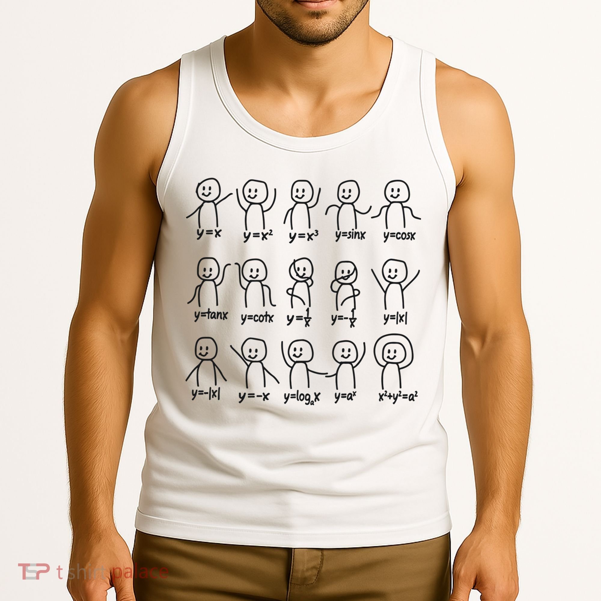 Funny Algebra Dance Graph Figures Math Equation Tank Top