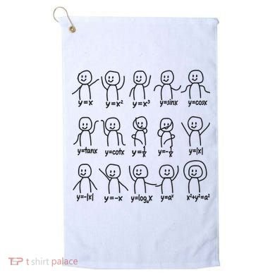 Funny Algebra Dance Graph Figures Math Equation Golf Towel