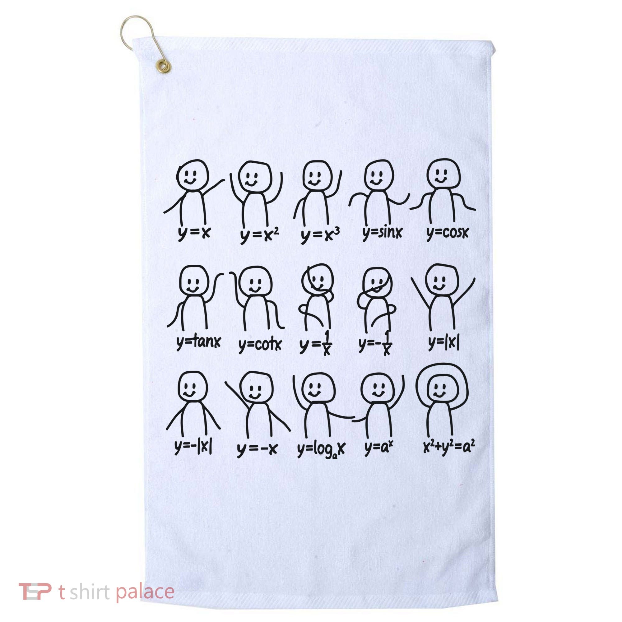 Funny Algebra Dance Graph Figures Math Equation Golf Towel