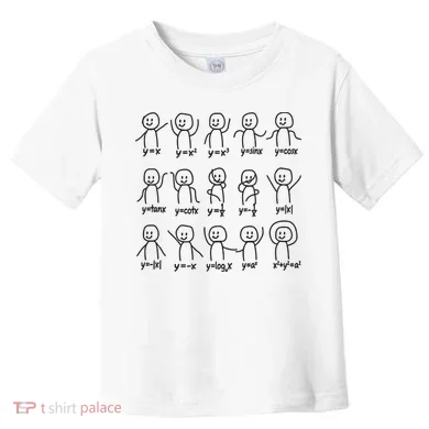 Funny Algebra Dance Graph Figures Math Equation Toddler T-Shirt