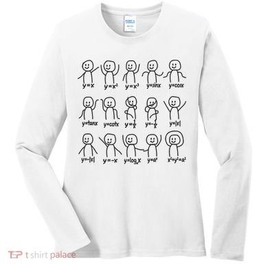 Funny Algebra Dance Graph Figures Math Equation Women's Long Sleeve Shirt