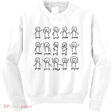 Funny Algebra Dance Graph Figures Math Equation Kids Sweatshirt