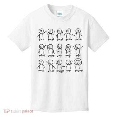 Funny Algebra Dance Graph Figures Math Equation Kids T-Shirt