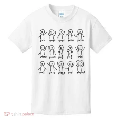 Funny Algebra Dance Graph Figures Math Equation Kids T-Shirt