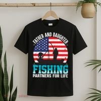 Father And Daughter Fishing Partners For Life Funny T-Shirt thumb 2
