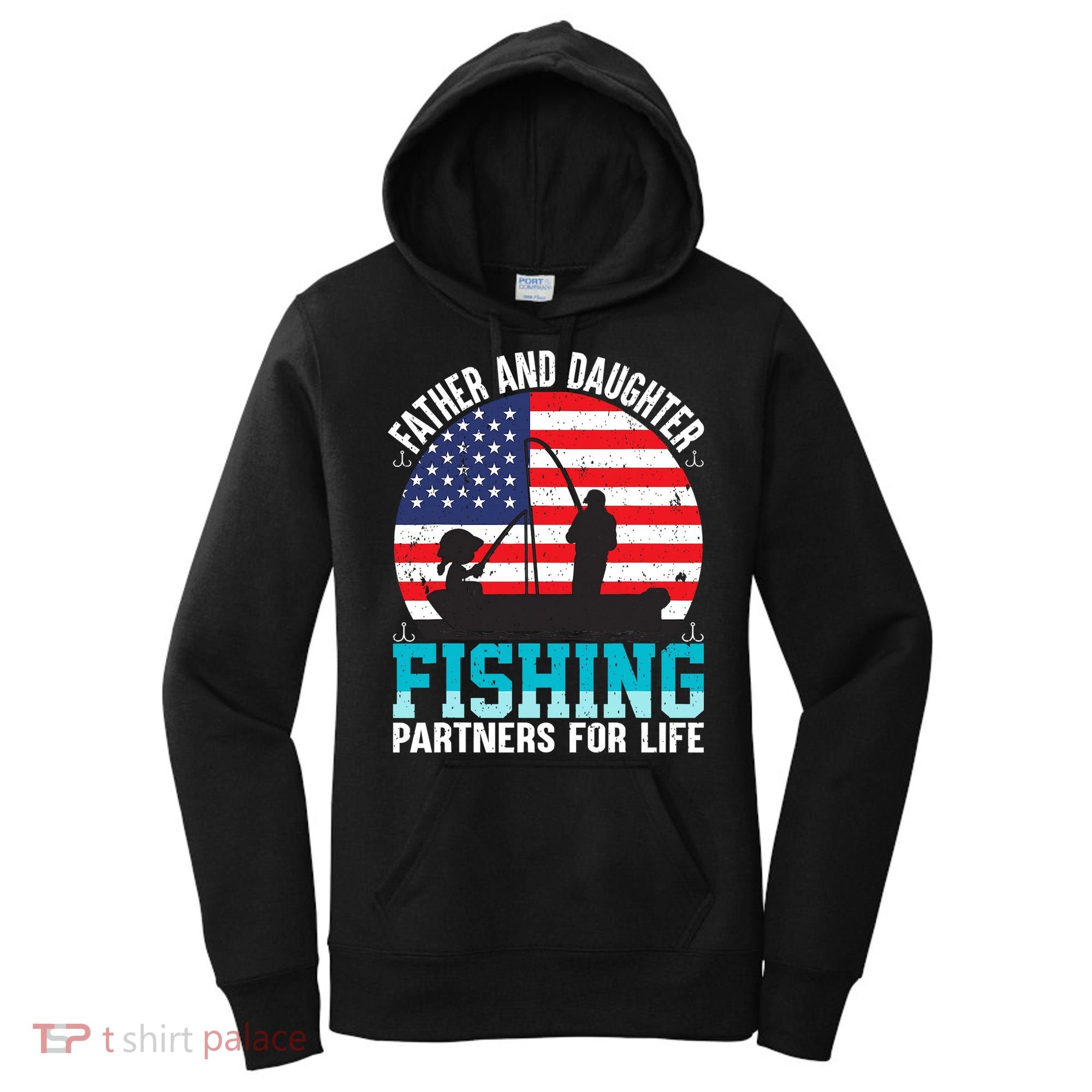 Father And Daughter Fishing Partners For Life Funny Women's Hoodie