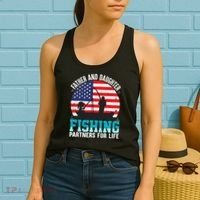 Father And Daughter Fishing Partners For Life Funny Women's Tank Top thumb 2