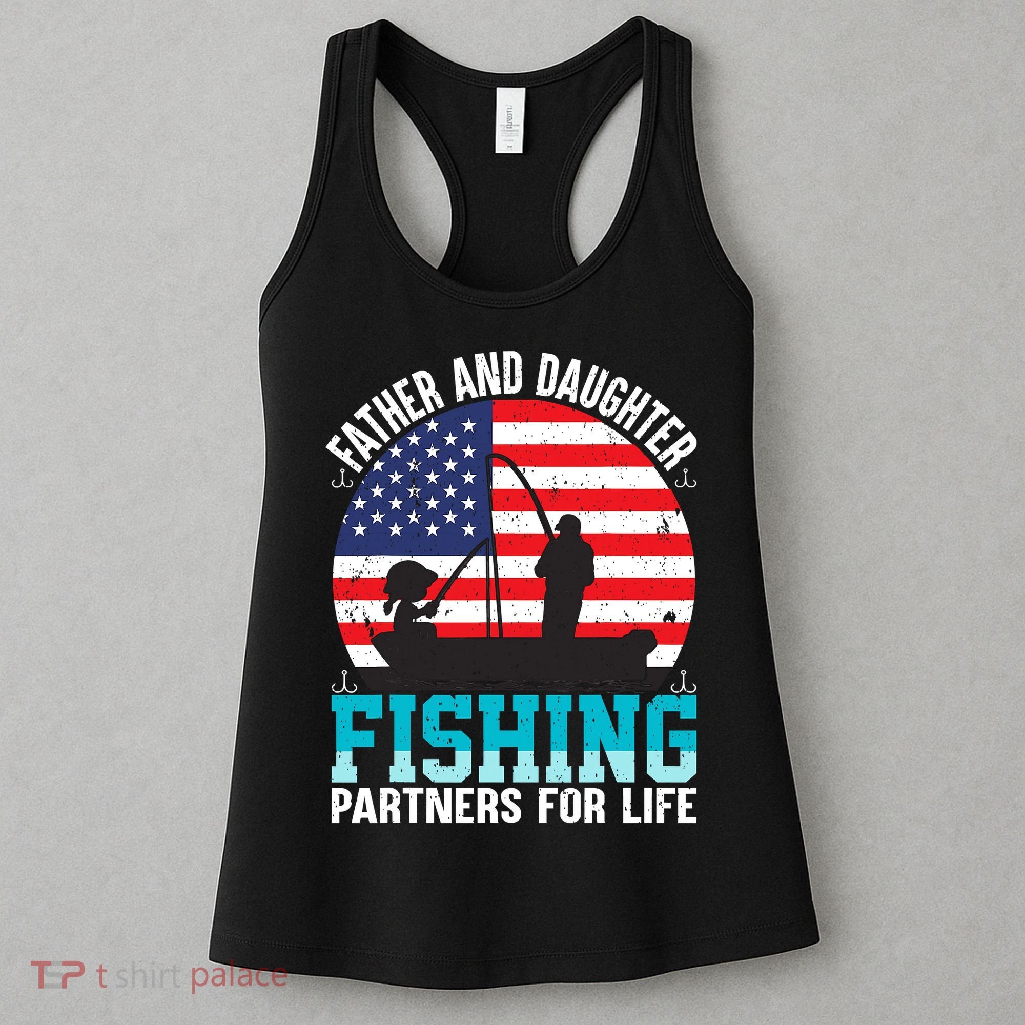 Father And Daughter Fishing Partners For Life Funny Women's Tank Top