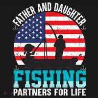 Father And Daughter Fishing Partners For Life Funny Baby Bodysuit thumb 2