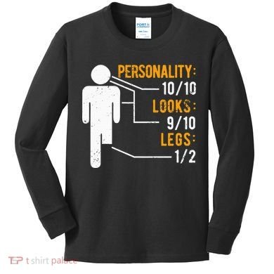 Funny Amputee Design Kids Long Sleeve Shirt