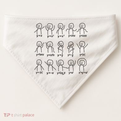 Funny Algebra Dance Graph Figures Math Equation USA-Made Doggie Bandana
