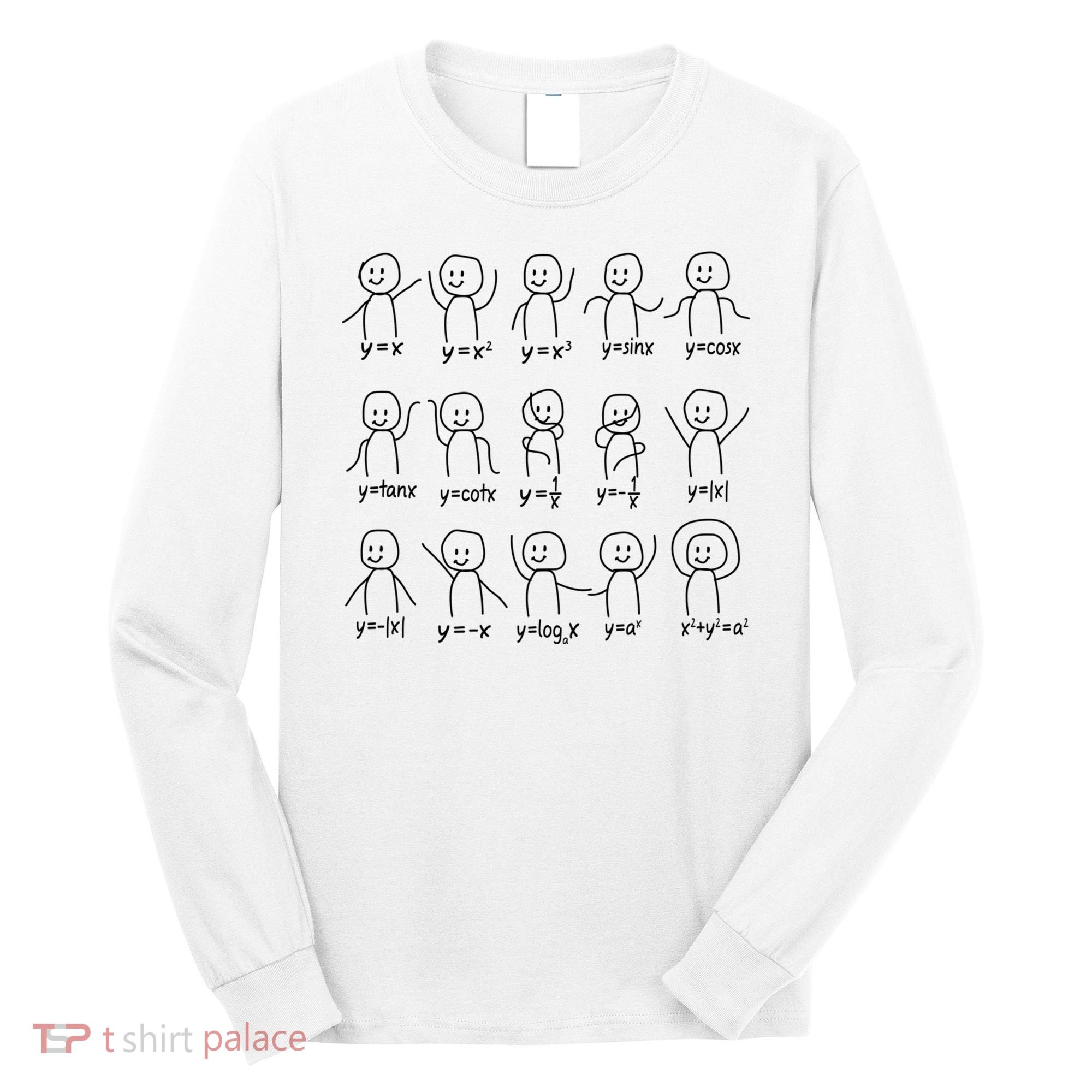 Funny Algebra Dance Graph Figures Math Equation Long Sleeve Shirt