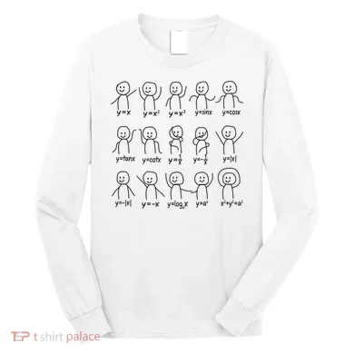 Funny Algebra Dance Graph Figures Math Equation Long Sleeve Shirt