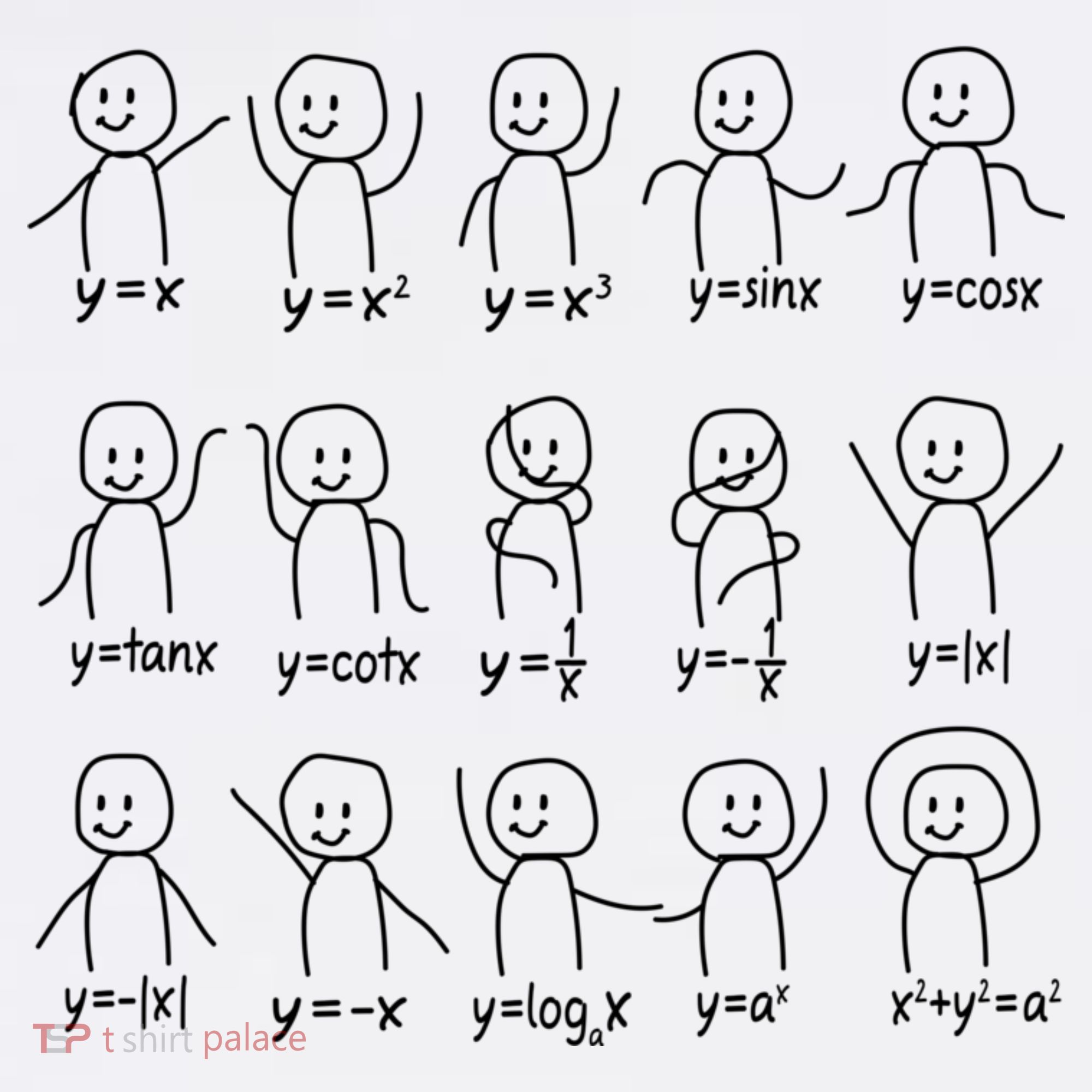 Funny Algebra Dance Graph Figures Math Equation Polo