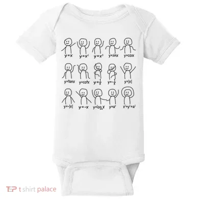 Funny Algebra Dance Graph Figures Math Equation Baby Bodysuit