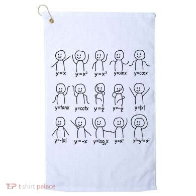 Funny Algebra Dance Graph Figures Math Equation Golf Towel