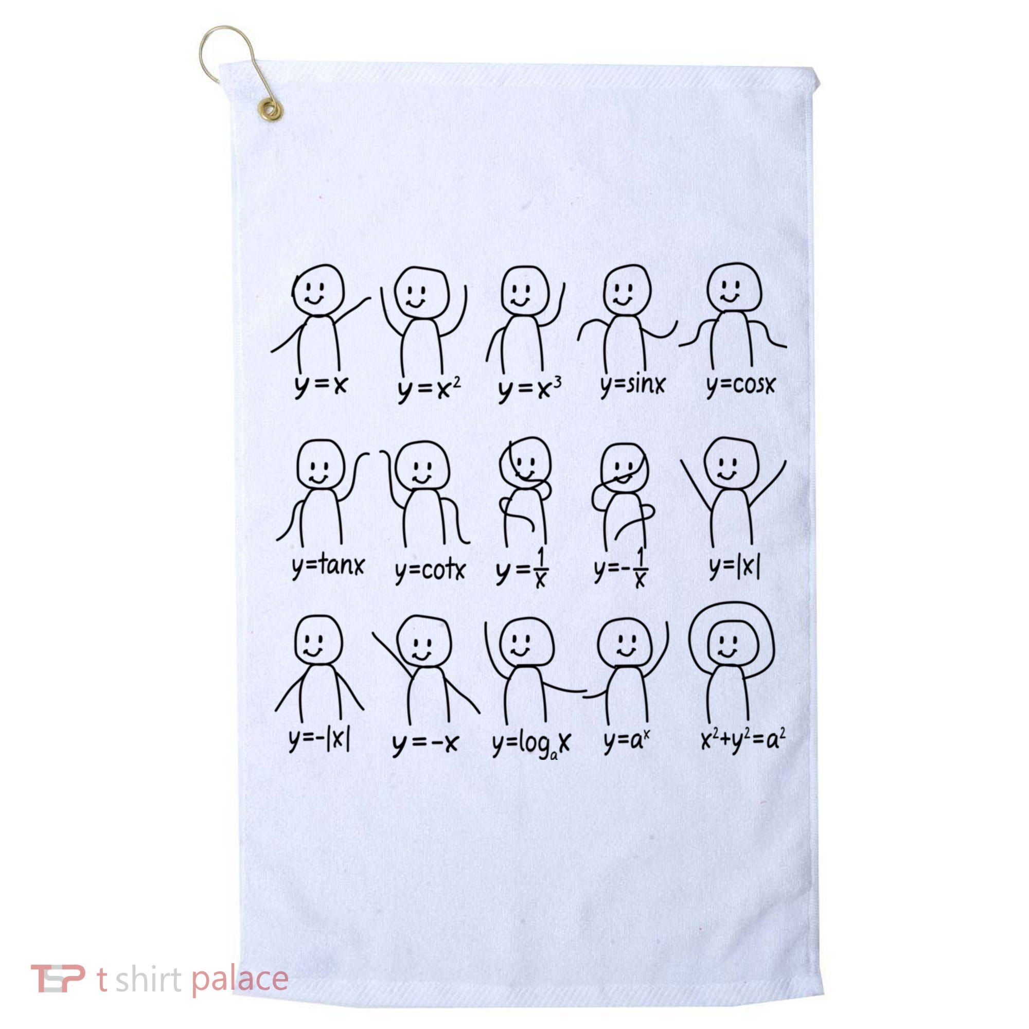 Funny Algebra Dance Graph Figures Math Equation Golf Towel