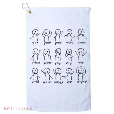 Funny Algebra Dance Graph Figures Math Equation Golf Towel