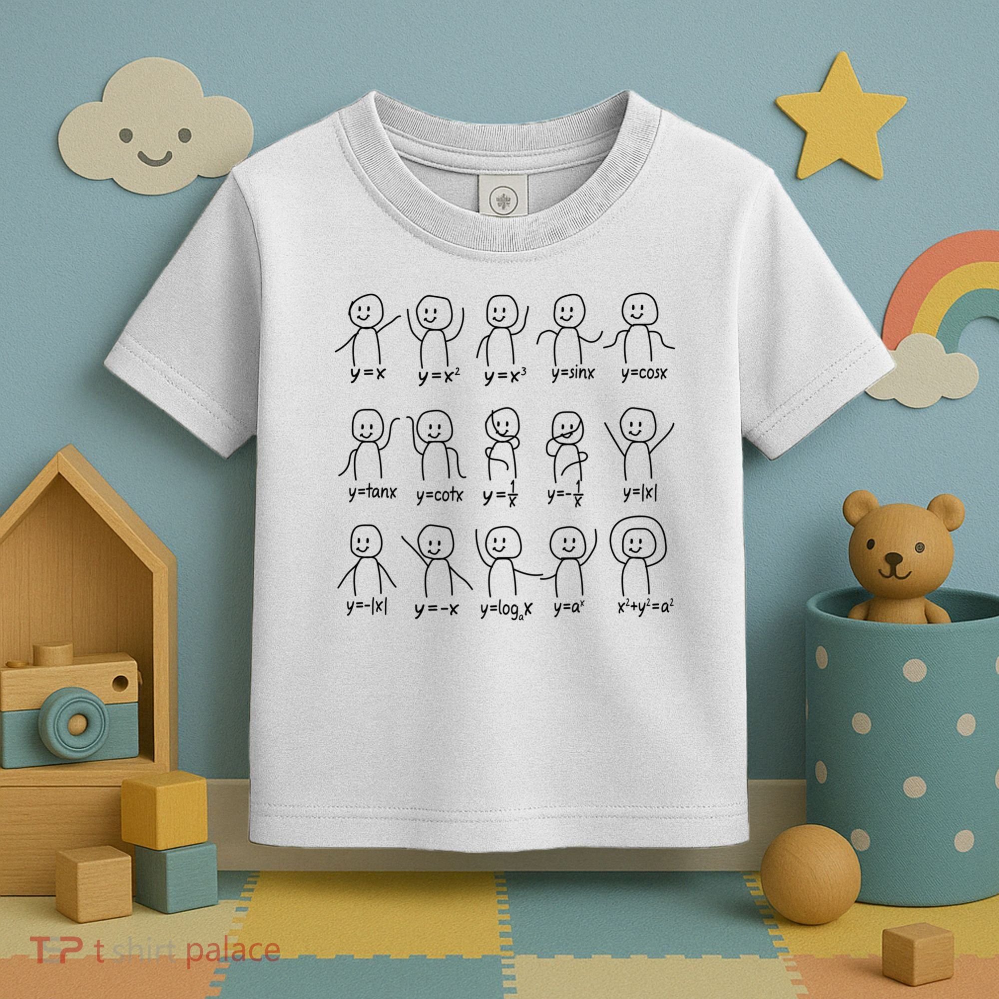 Funny Algebra Dance Graph Figures Math Equation Toddler T-Shirt