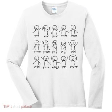 Funny Algebra Dance Graph Figures Math Equation Women's Long Sleeve Shirt