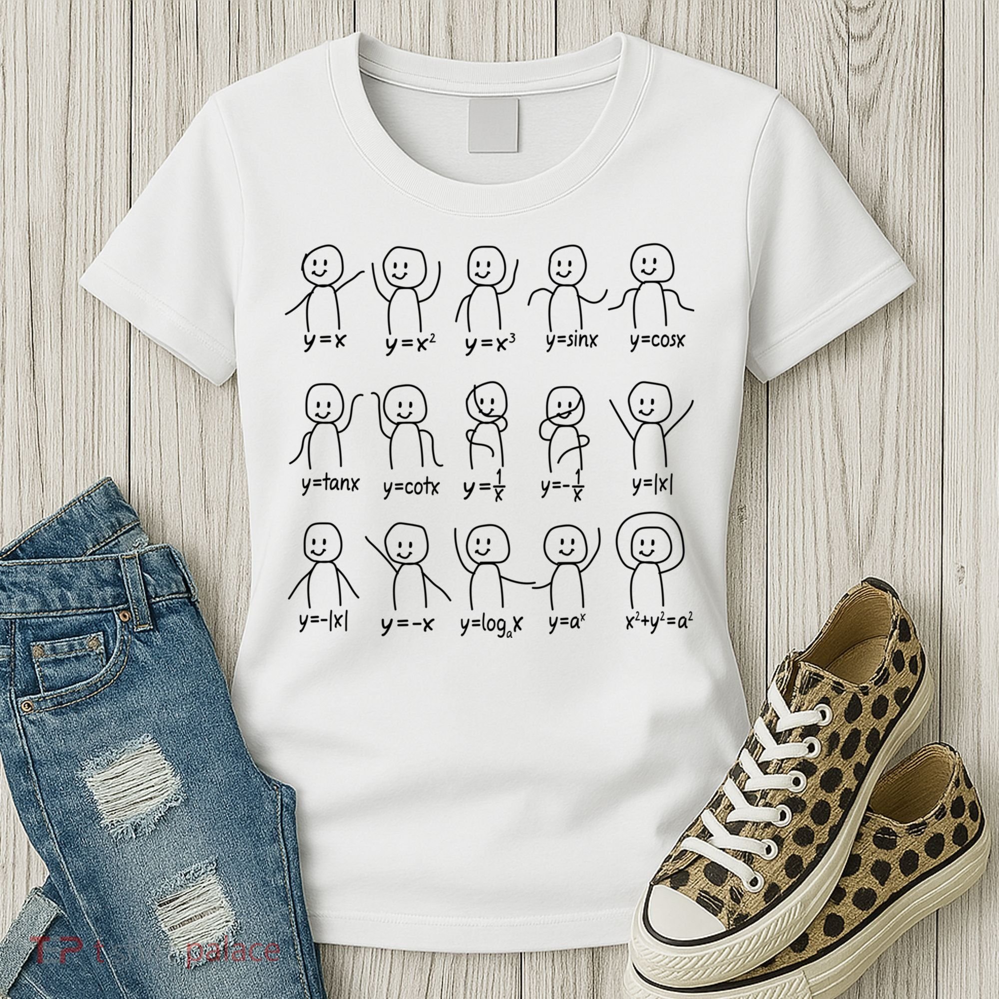 Funny Algebra Dance Graph Figures Math Equation Women's T-Shirt