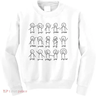 Funny Algebra Dance Graph Figures Math Equation Kids Sweatshirt