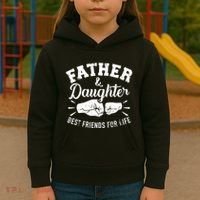 Father And Daughter Best Friends For Life Kids Hoodie thumb 3