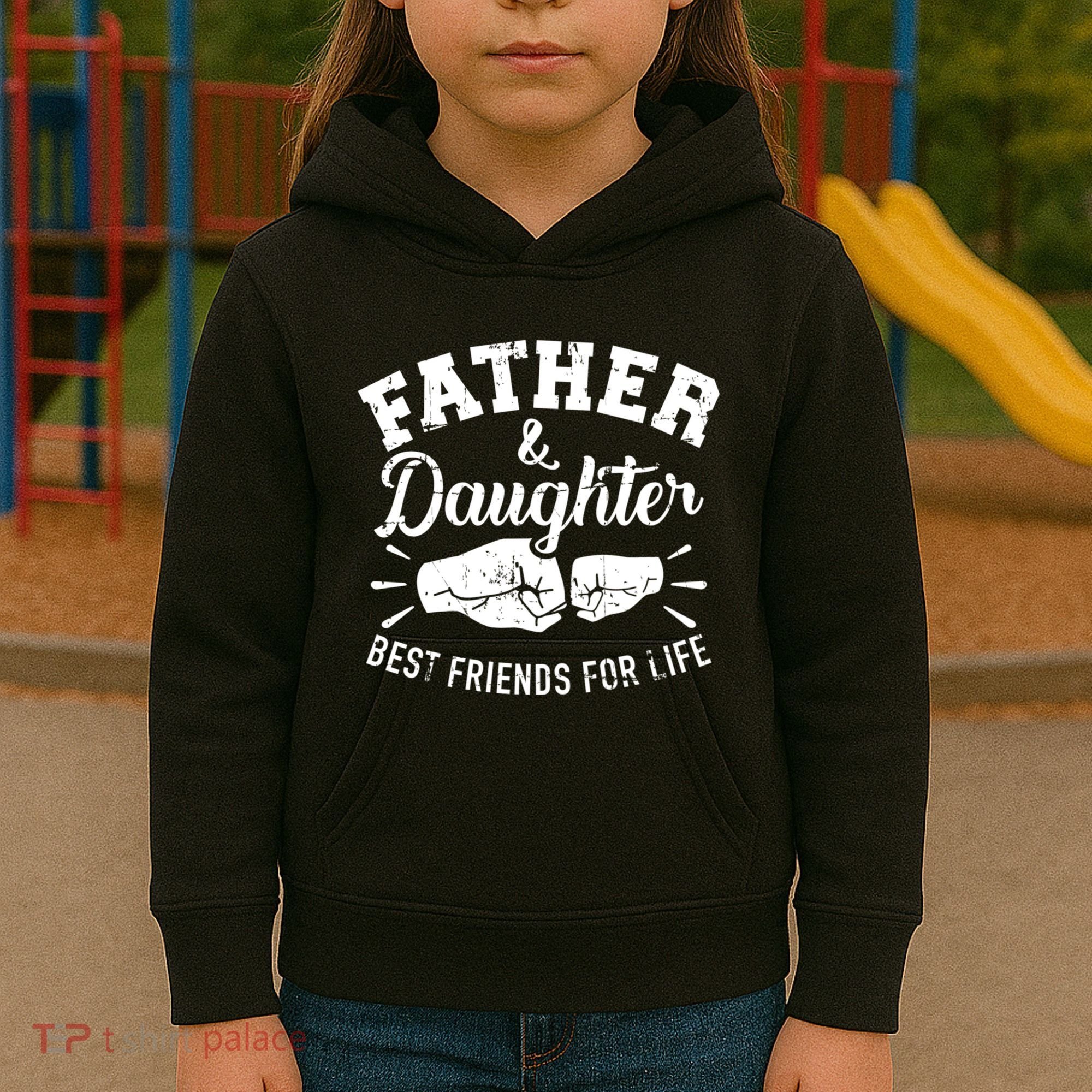 Father And Daughter Best Friends For Life Kids Hoodie
