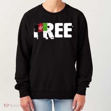 Free Afghanistan Distressed Flag Women's Sweatshirt