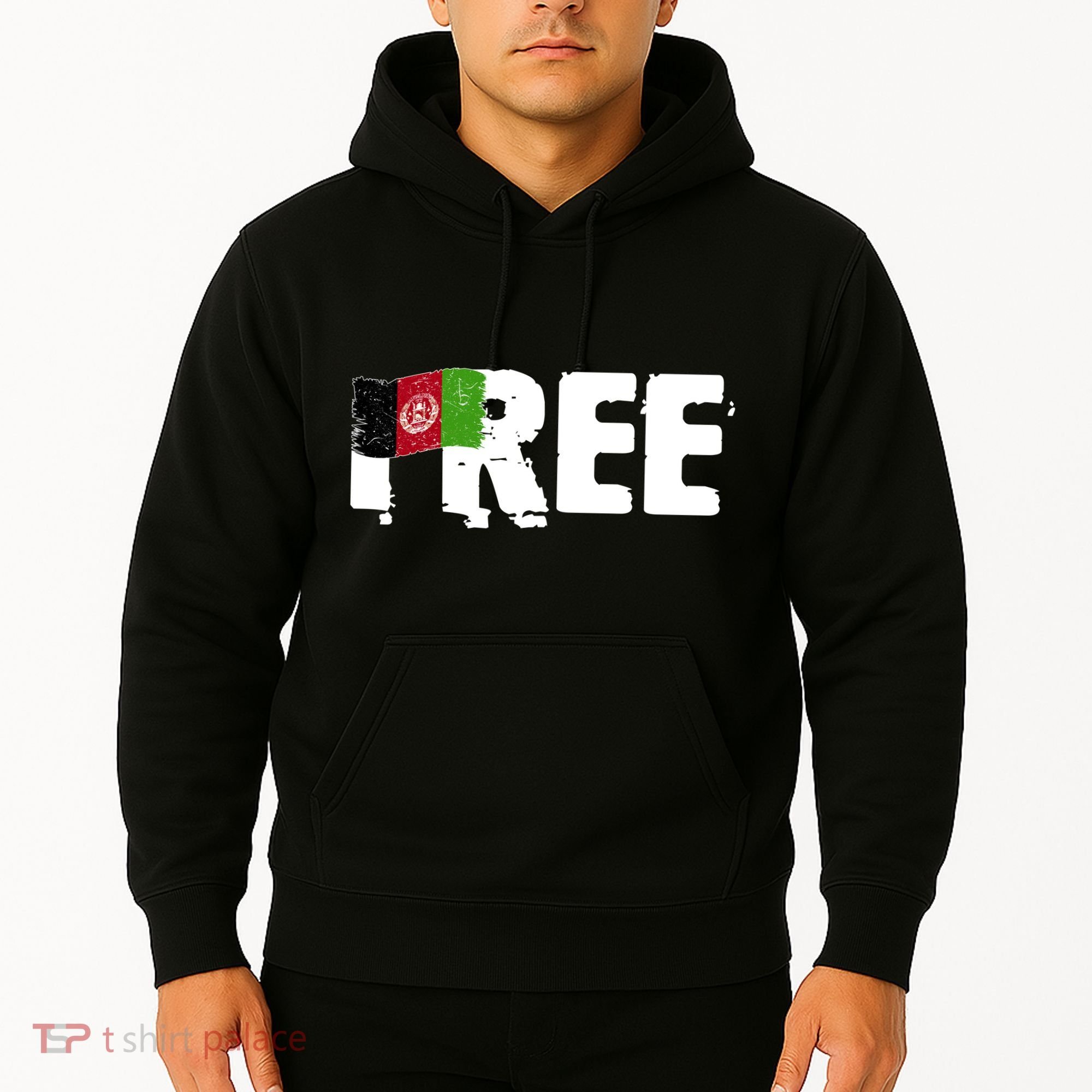 Free Afghanistan Distressed Flag Hoodie