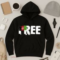 Free Afghanistan Distressed Flag Hoodie thumb 3