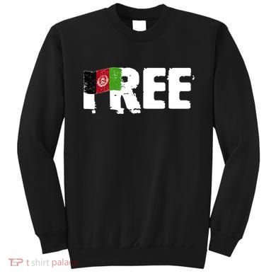 Free Afghanistan Distressed Flag Sweatshirt