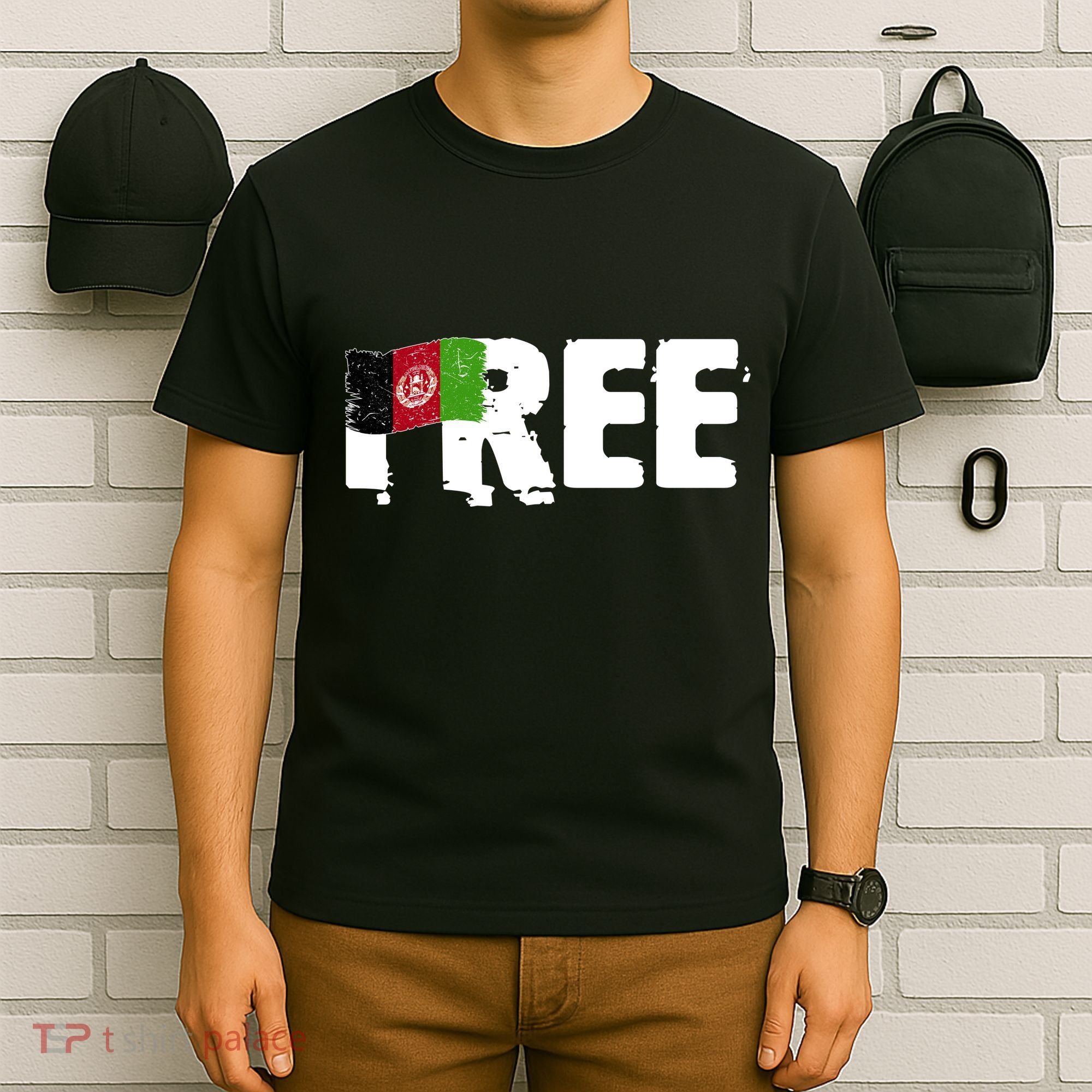 Free Afghanistan Distressed Flag T-Shirt