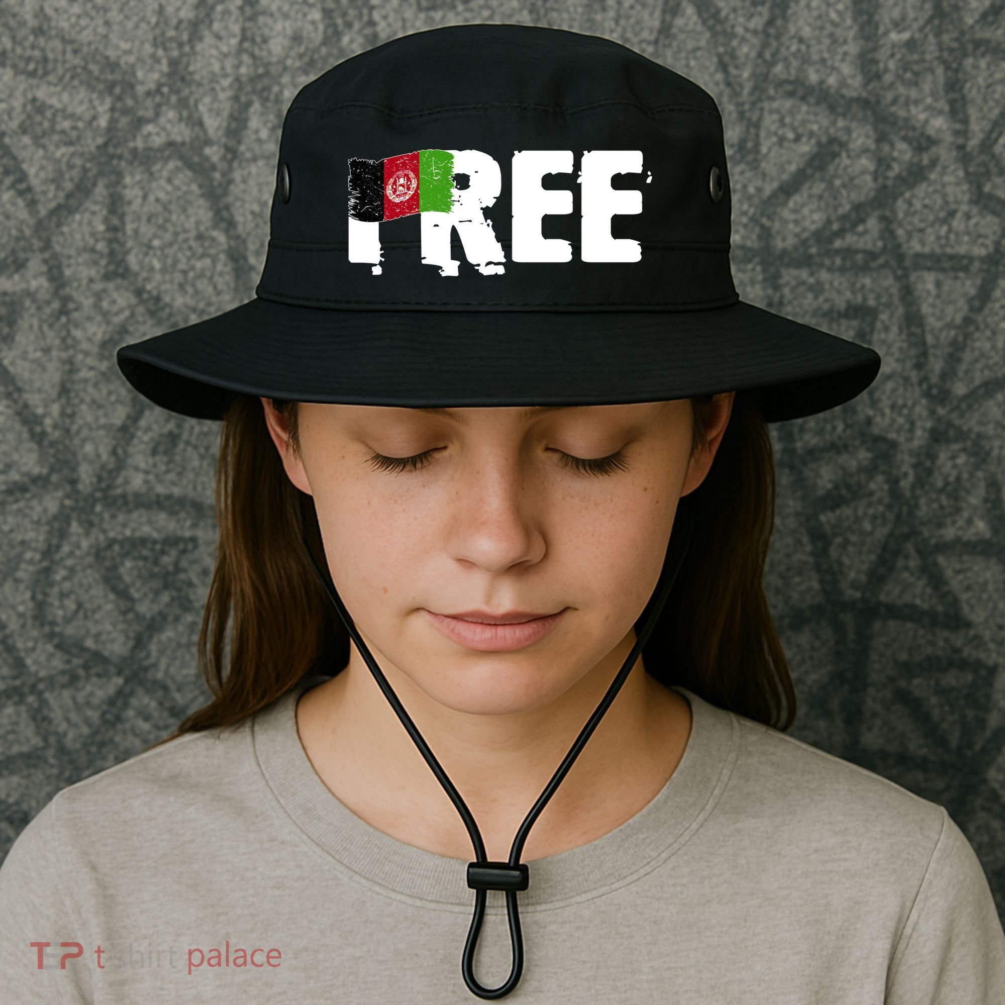 Free Afghanistan Distressed Flag Bucket Hat