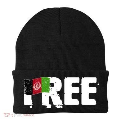 Free Afghanistan Distressed Flag Beanie