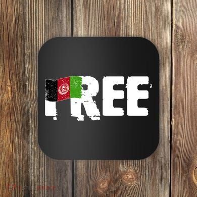Free Afghanistan Distressed Flag Coaster