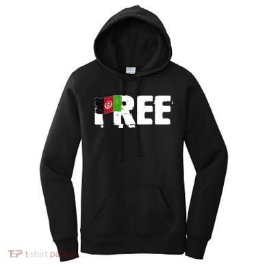 Free Afghanistan Distressed Flag Women's Hoodie