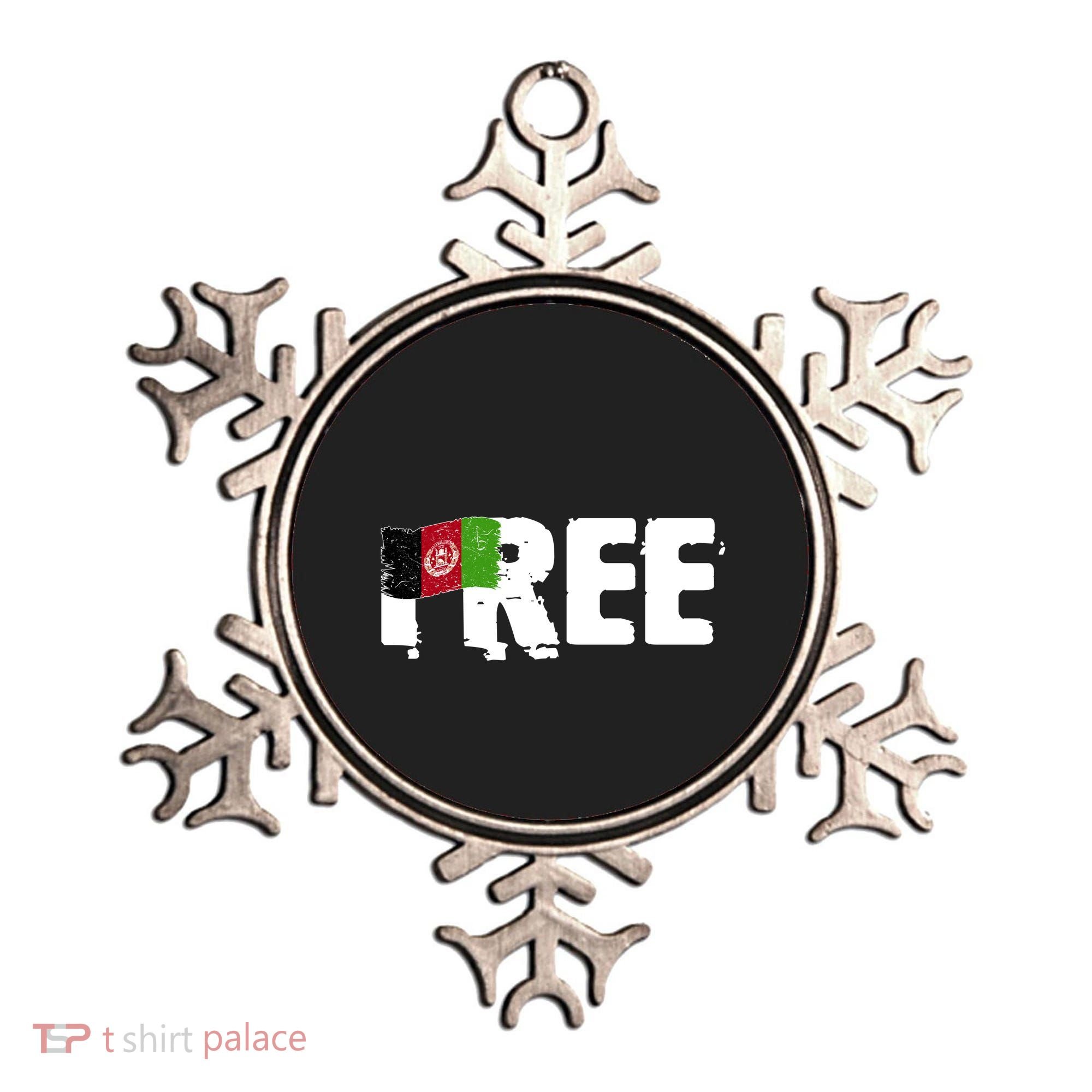 Free Afghanistan Distressed Flag Ornament
