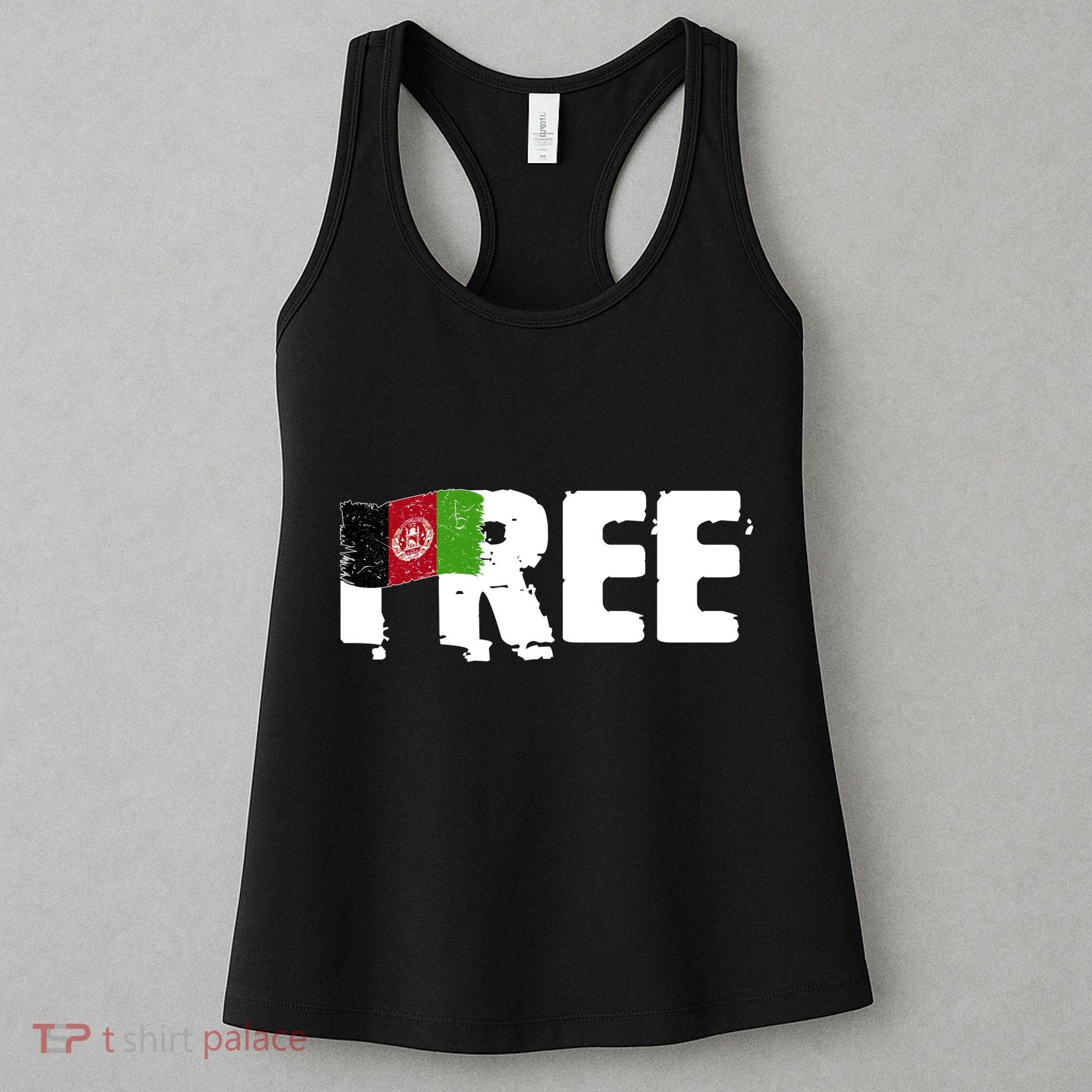 Free Afghanistan Distressed Flag Women's Tank Top