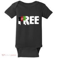 Free Afghanistan Distressed Flag Baby Bodysuit thumb 0