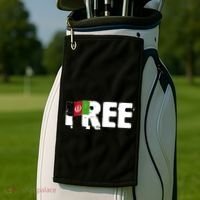 Free Afghanistan Distressed Flag Golf Towel thumb 2