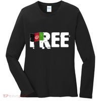 Free Afghanistan Distressed Flag Women's Long Sleeve Shirt thumb 0