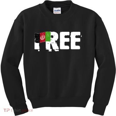 Free Afghanistan Distressed Flag Kids Sweatshirt