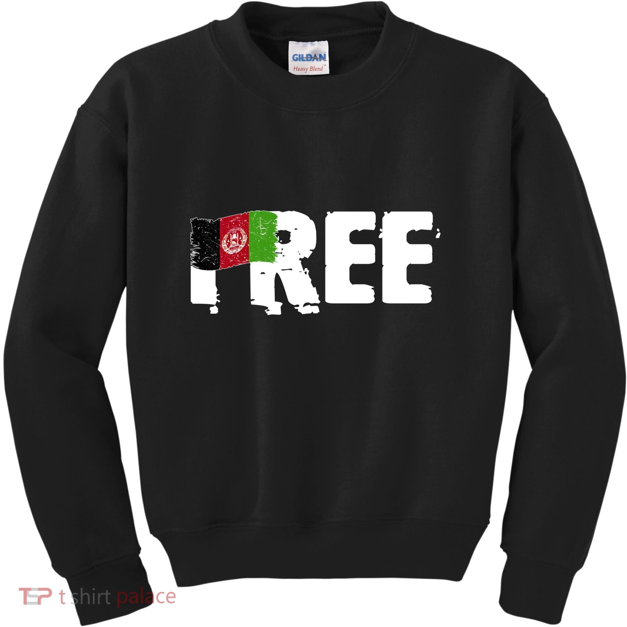 Free Afghanistan Distressed Flag Kids Sweatshirt