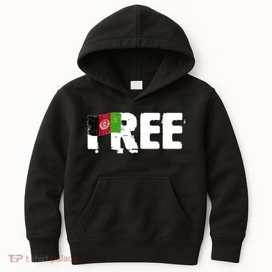 Free Afghanistan Distressed Flag Kids Hoodie