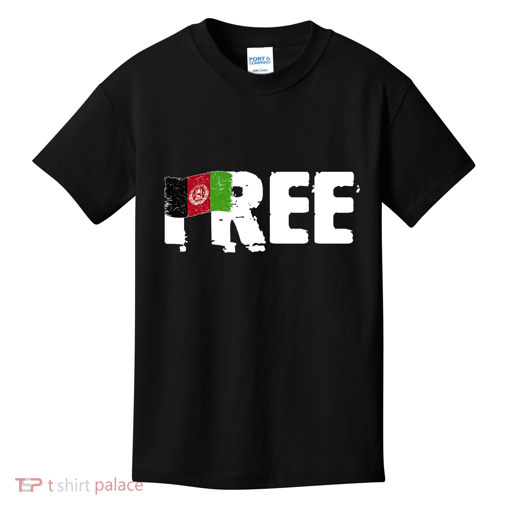 Free Afghanistan Distressed Flag Kids T-Shirt