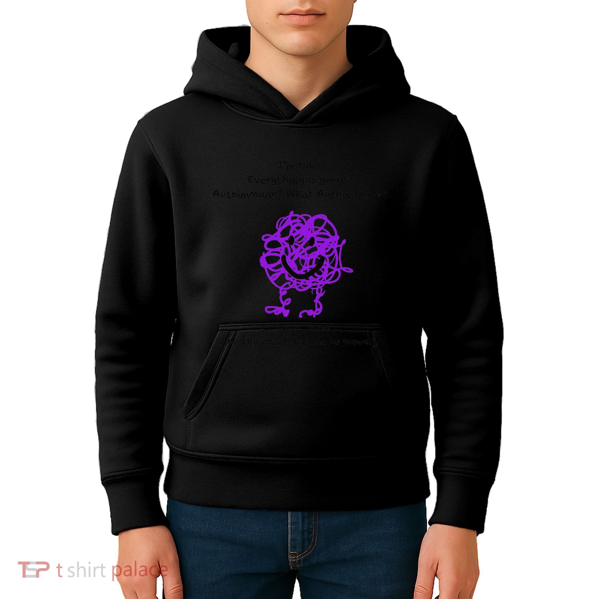 Fun Autoimmune Do Too Much Kids Hoodie