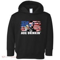 Funny Abe Drinkin USA American Flag Toddler Hoodie thumb 0