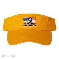 Funny Abe Drinkin USA American Flag Visor thumb 0